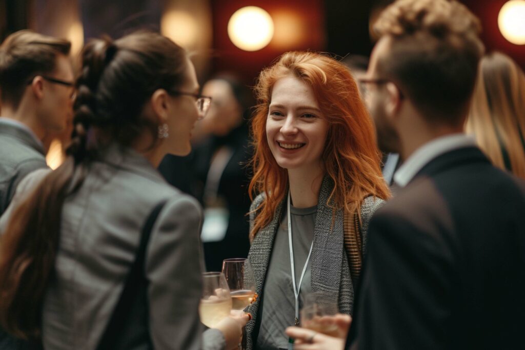 Delegates Networking At Conference